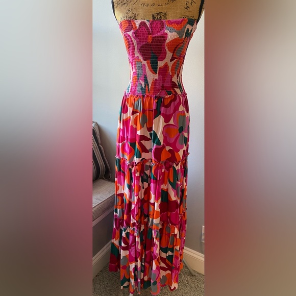 LBLC the label Dresses & Skirts - ABEL the Label SZ M Pink, Orange. And Teal Floral Maxi Skirt